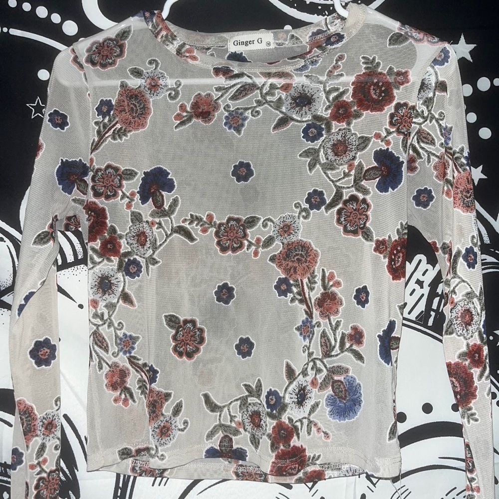 Floral pullover shirt
